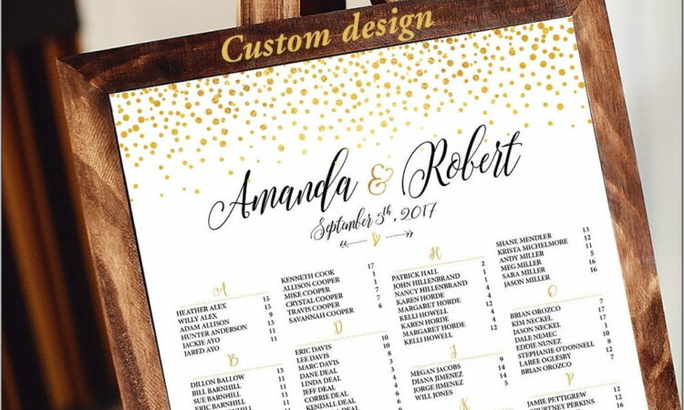 Wedding Seating Chart Template Poster