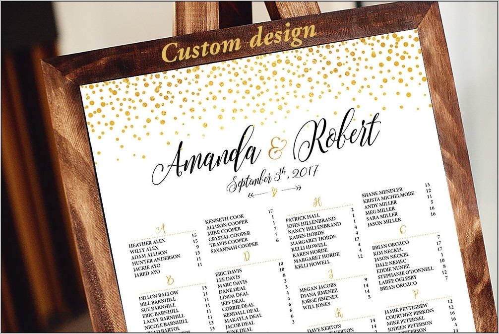 Wedding Seating Chart Template Poster