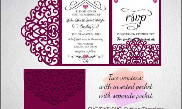 Wedding Tri Fold Invitation Templates