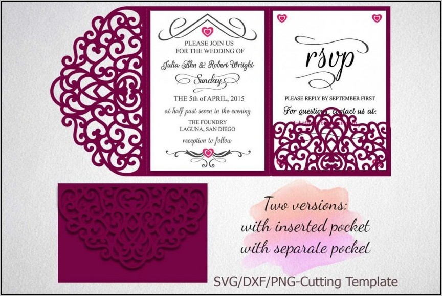 Wedding Tri Fold Invitation Templates