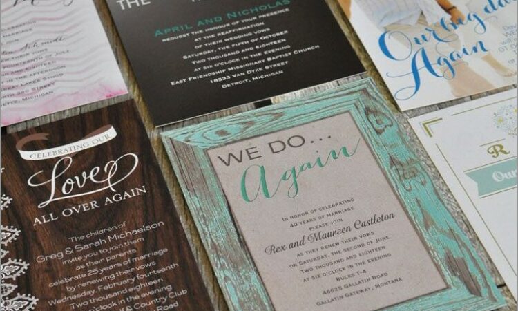 Wedding Vow Renewal Invitation Wording