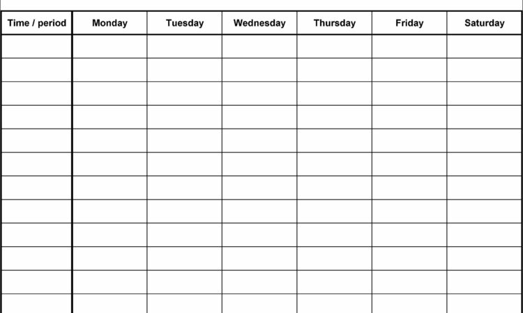 Weekly Appointment Schedule Template