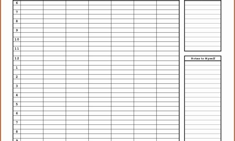 Weekly Hourly Schedule Template Printable