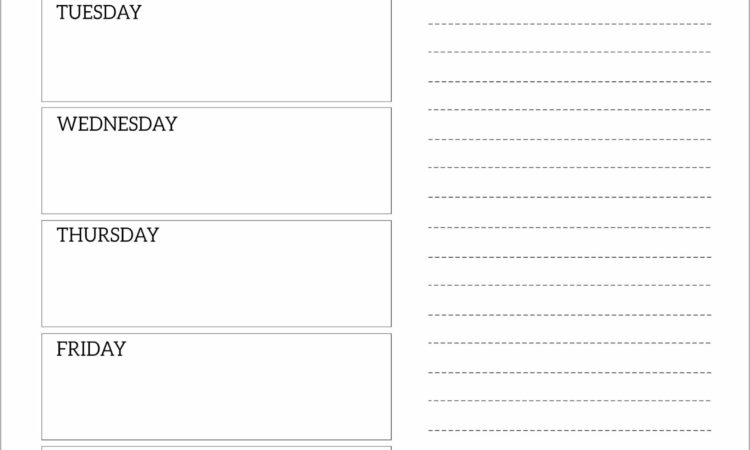 Weekly Planner Template Free Printable