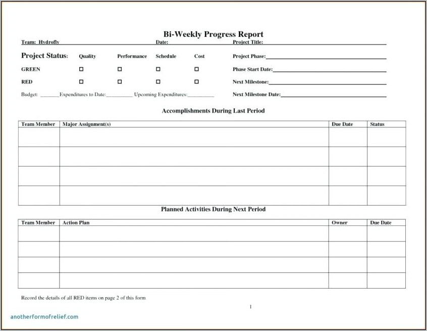 Weekly Sales Report Template Free Download