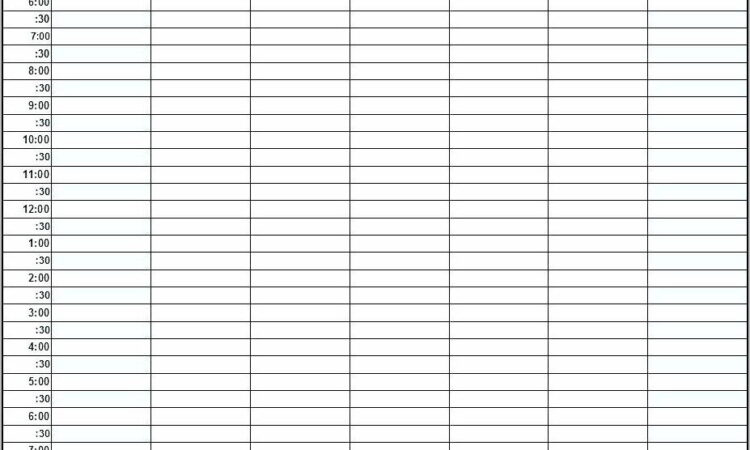 Weekly Schedule Template Hour