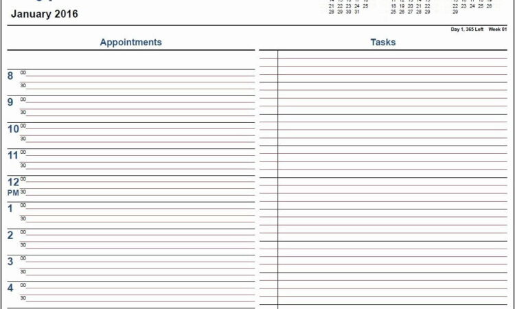 Weekly Schedule Template Printable 2019