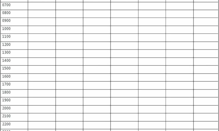 Weekly Schedule Template With Half Hour