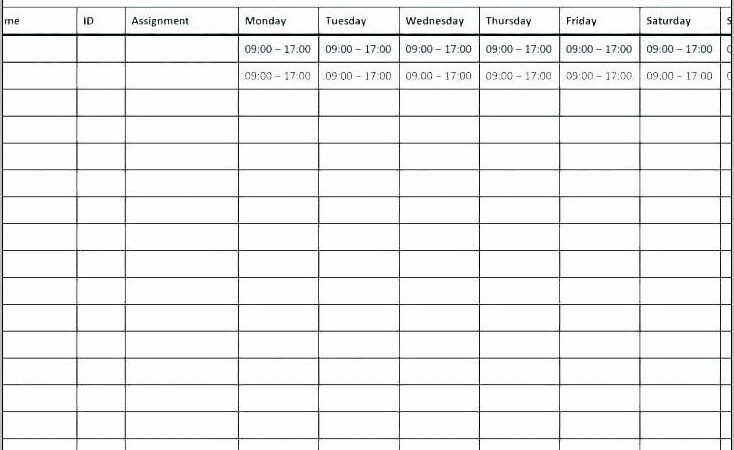 Weekly Staff Schedule Template