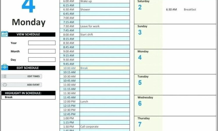 Weekly Training Plan Template