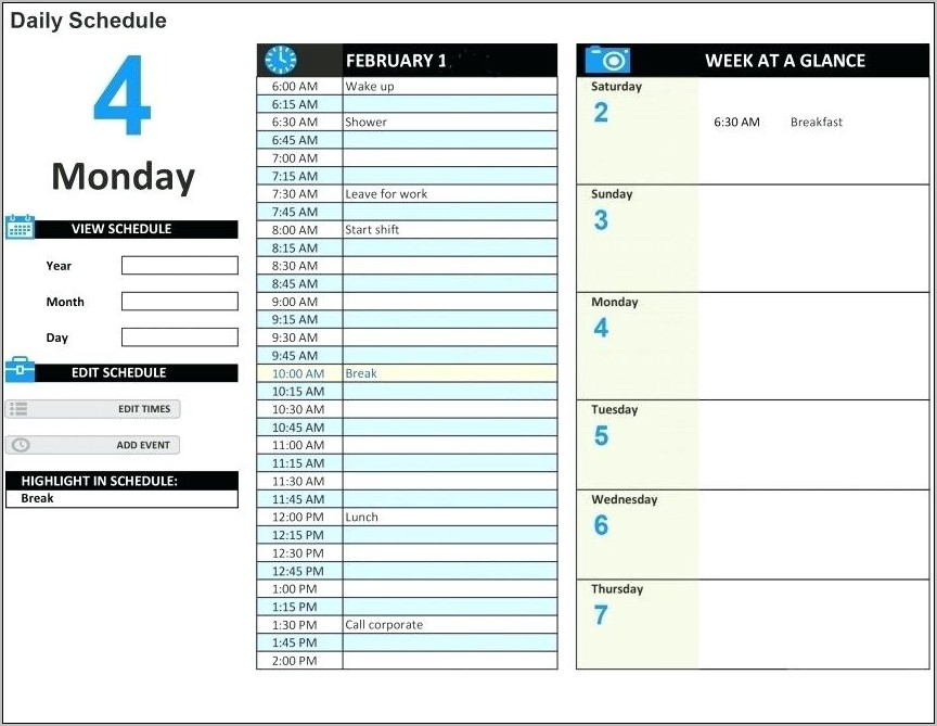 Weekly Training Plan Template