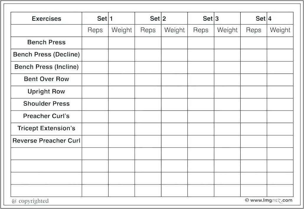 Weekly Training Schedule Template