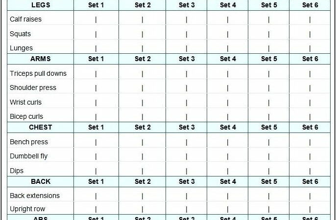 Weekly Workout Routine Template