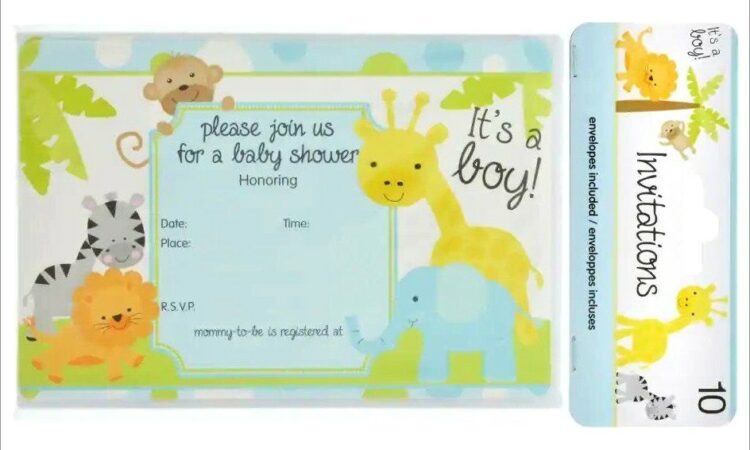 Welcome Baby Boy Invitations