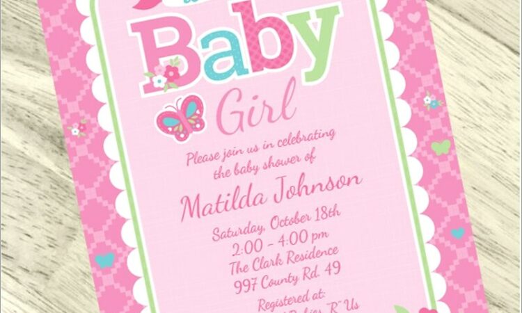 Welcome Baby Girl Invitations