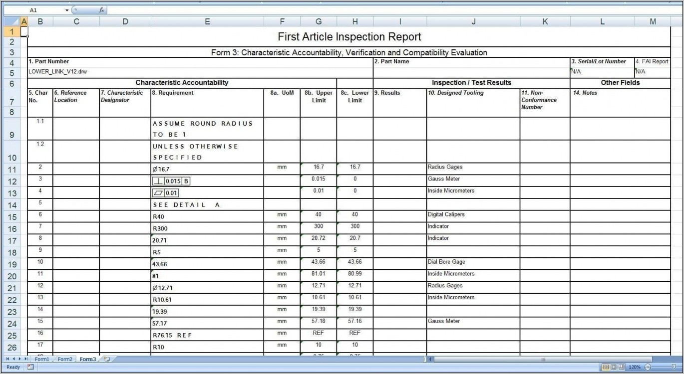 Welding Visual Inspection Report Template