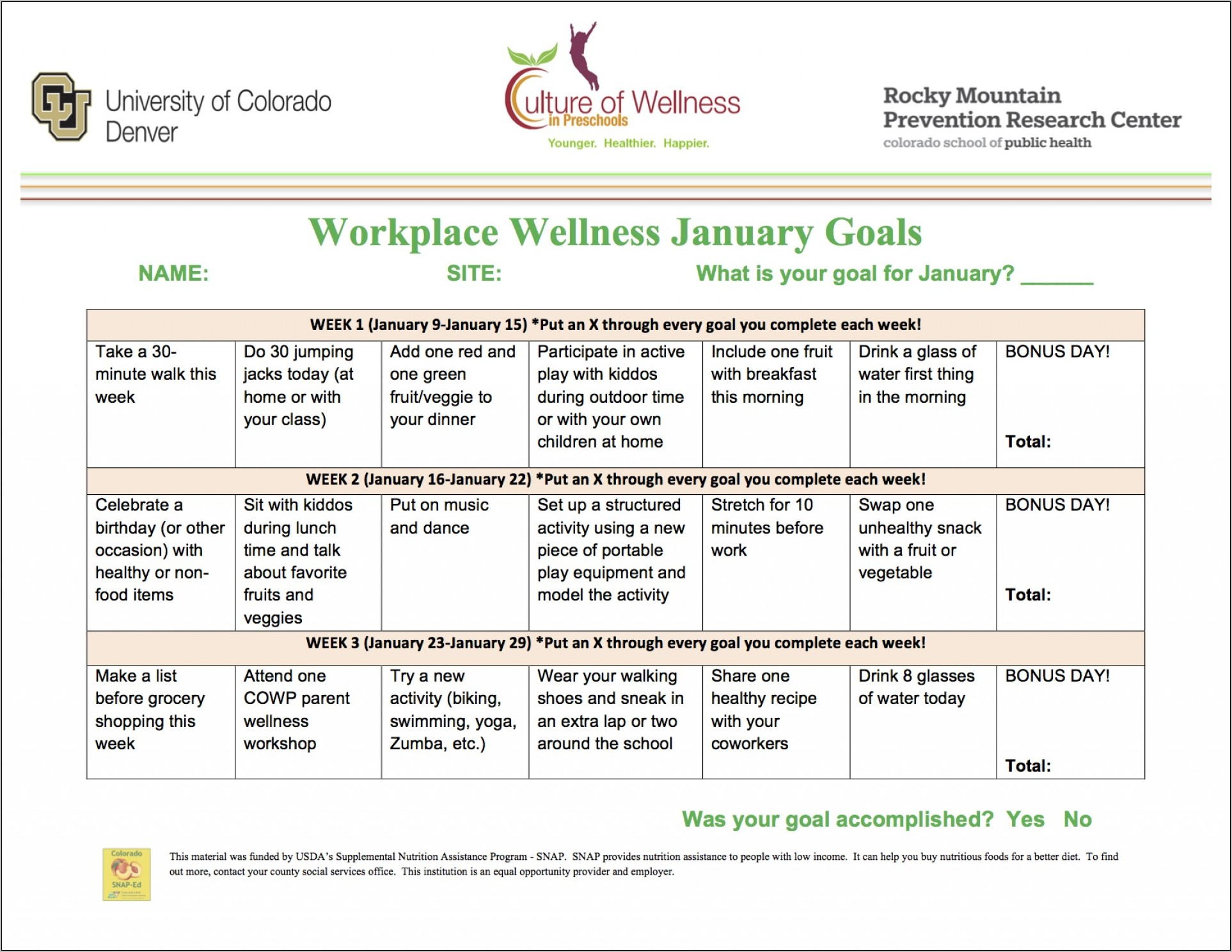 Wellness Program Proposal Template