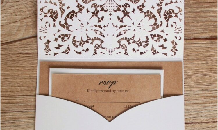 White Laser Cut Wedding Invitations