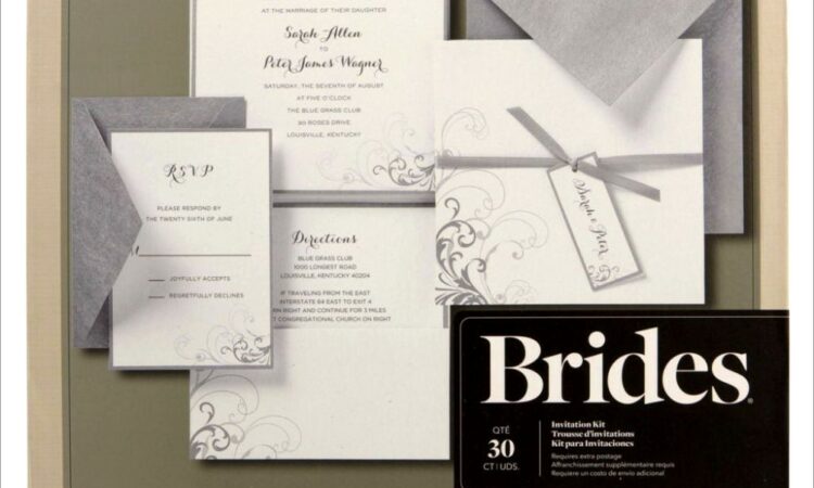 White Wedding Invitation Kits