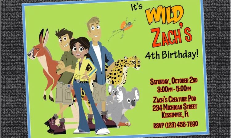 Wild Kratts Birthday Invitations Printable