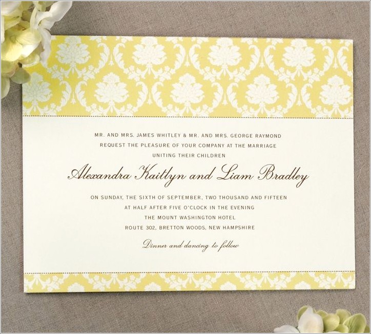 William Arthur Truly Wedding Invitations