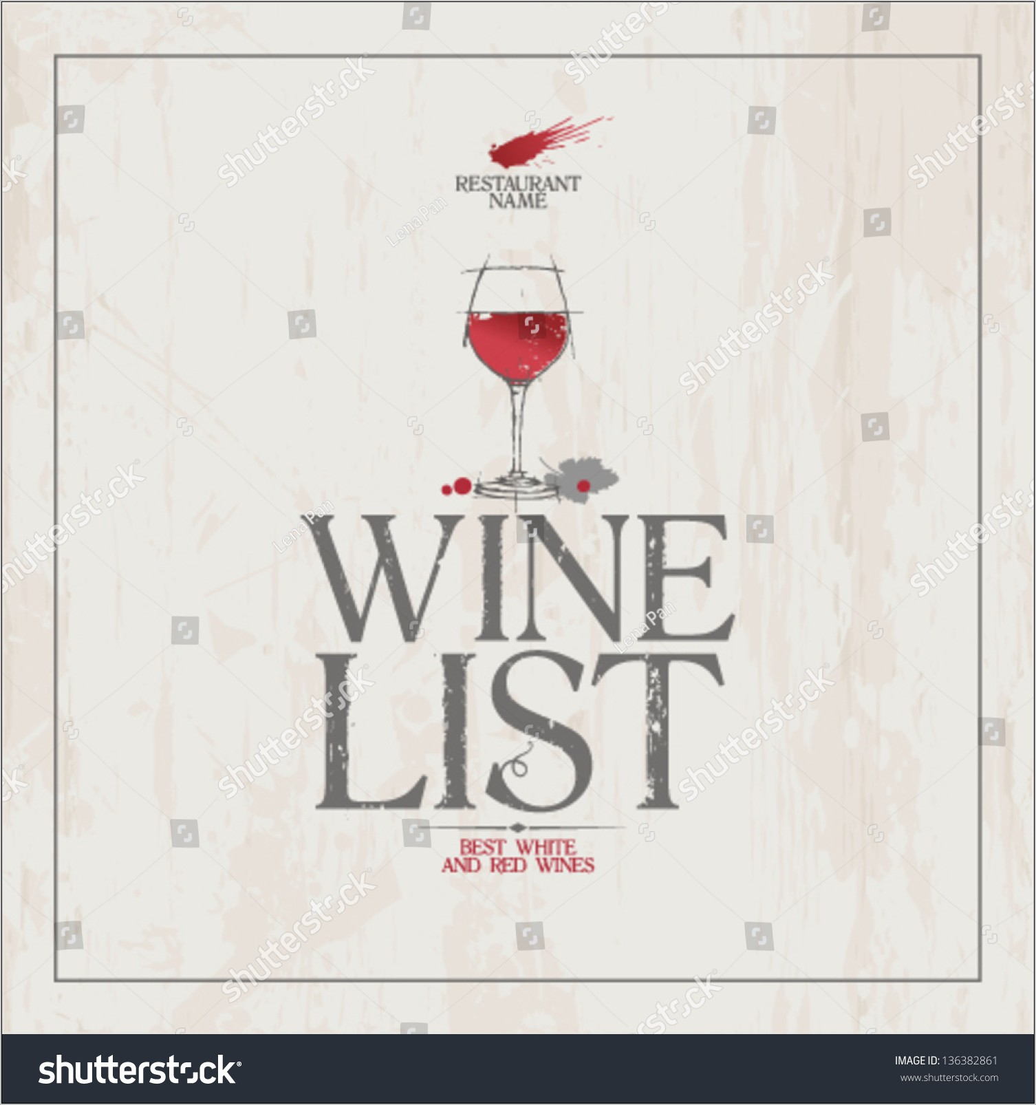 Wine List Menu Template Free