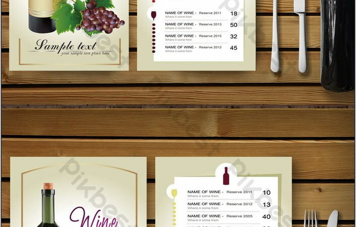 Wine Menu Template Free Download