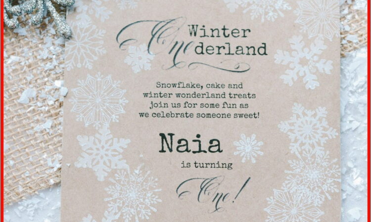 Winter Wonderland Birthday Invitations Templates