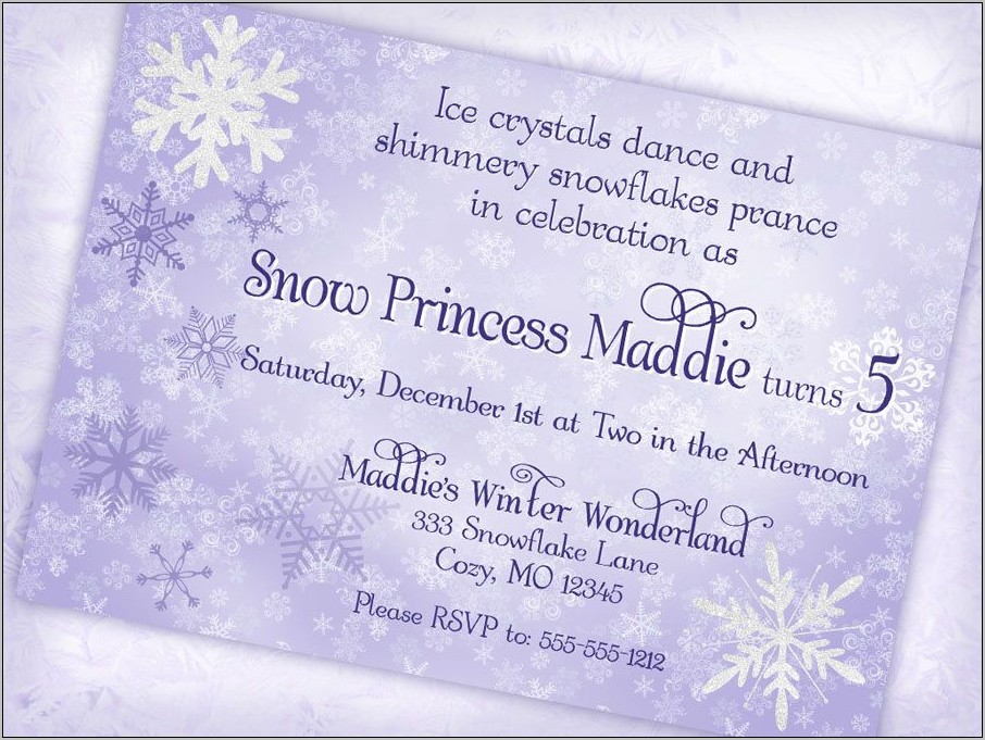 Winter Wonderland Invitations Templates Free