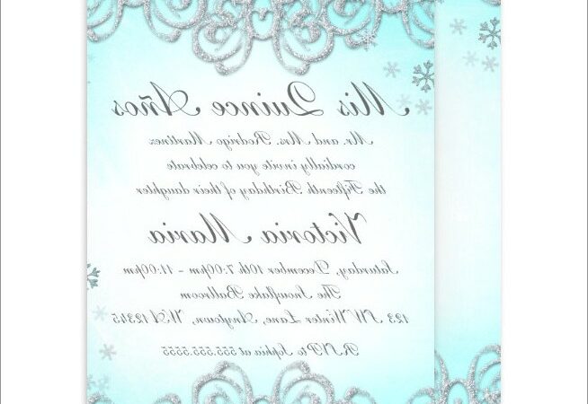 Winter Wonderland Quinceanera Invitations