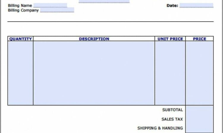 Word Doc Invoice Template