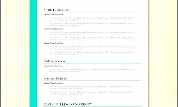 Word Doc Resume Template Mac