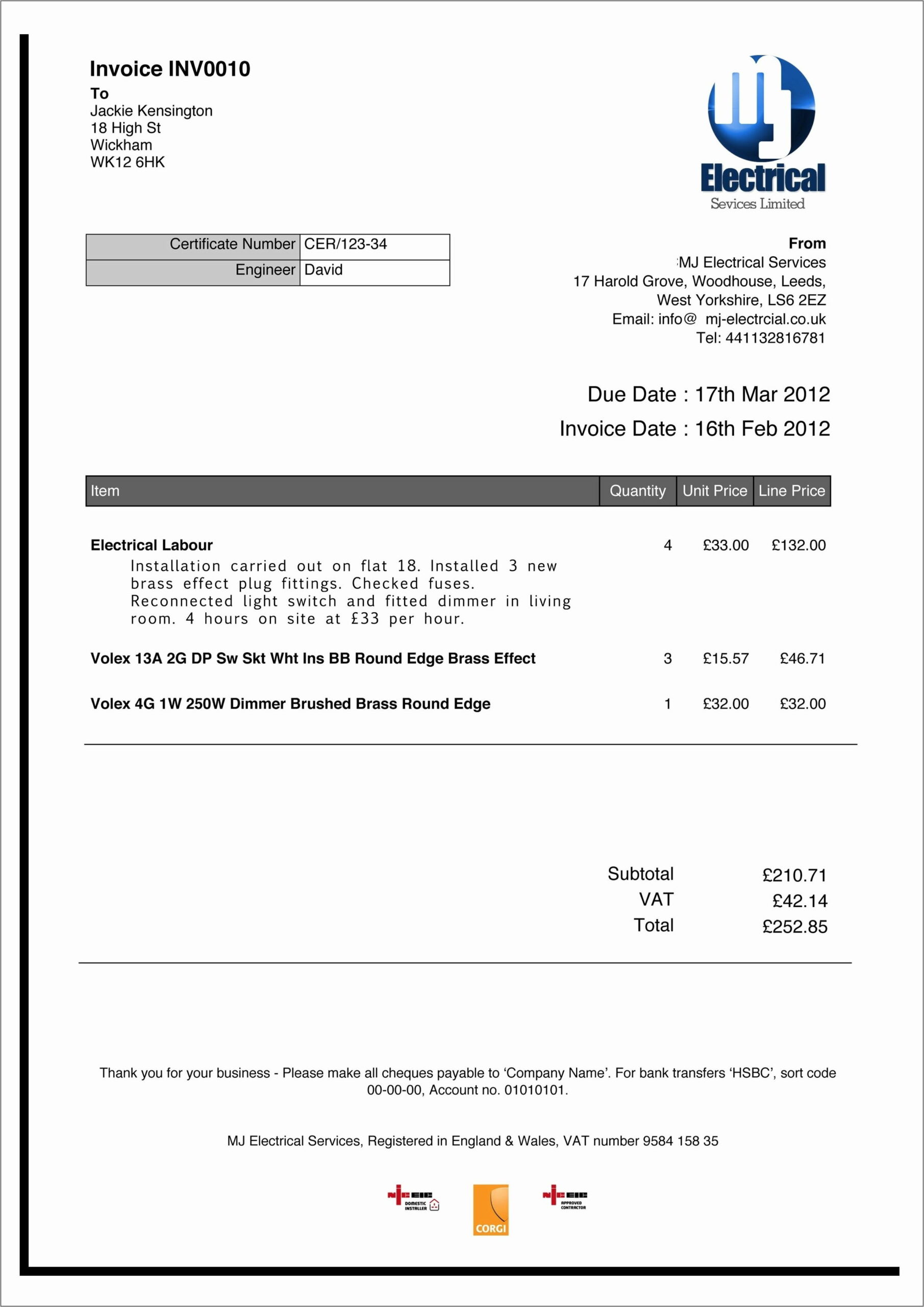 Word Invoice Templates Free Download Uk