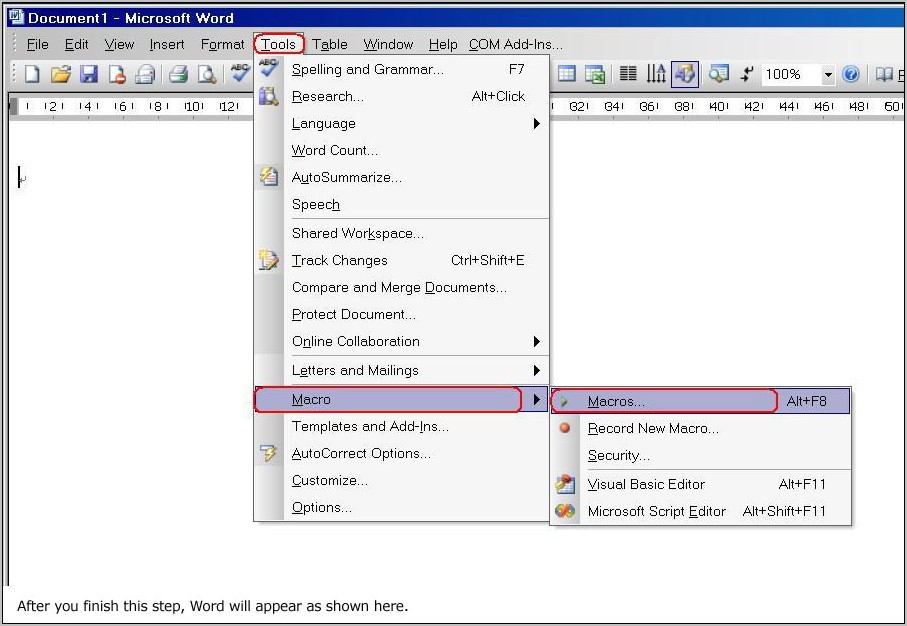 Word Macro Enabled Template When Closing Outlook