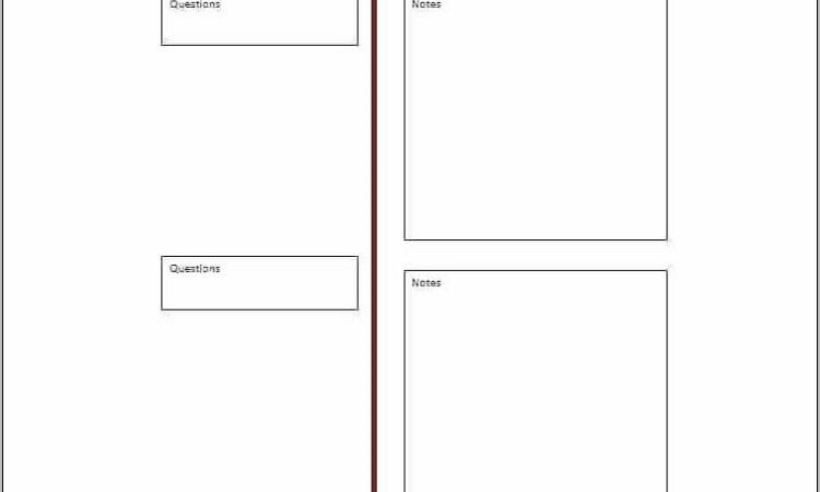 Word Template For Note Taking