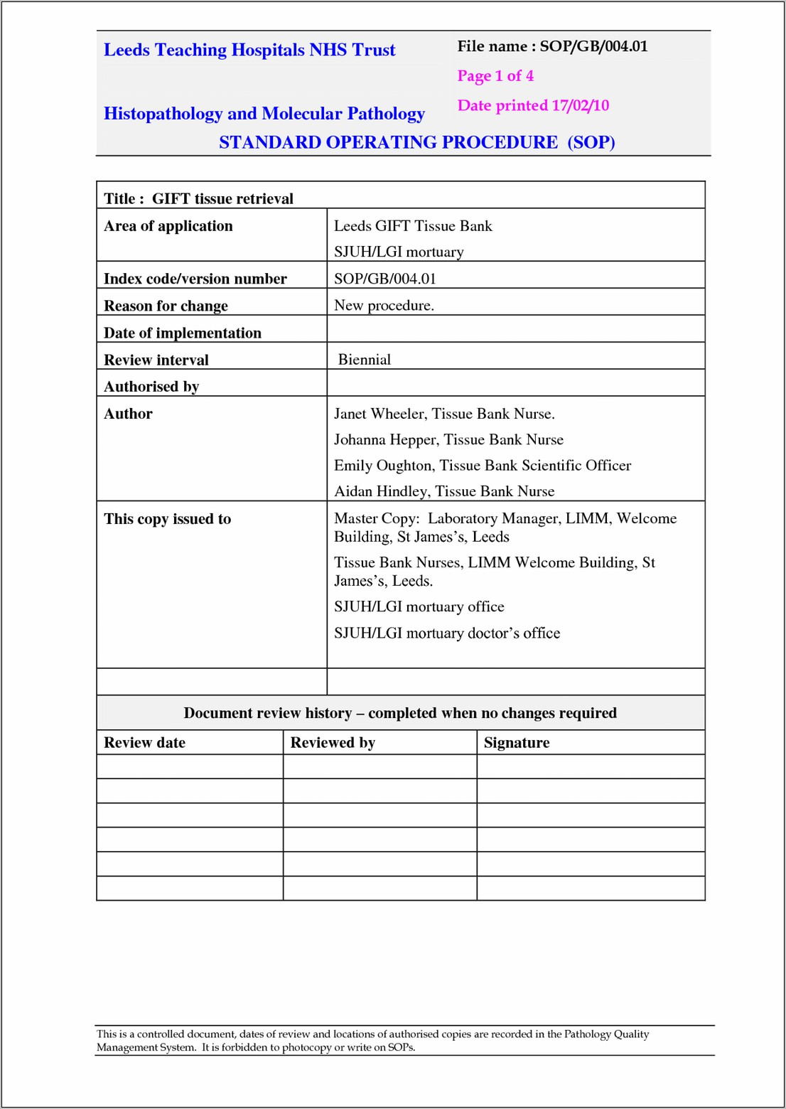 Word Template For Operations Manual