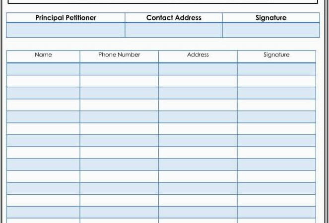 Word Template For Petition