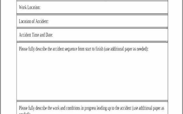 Work Accident Report Example