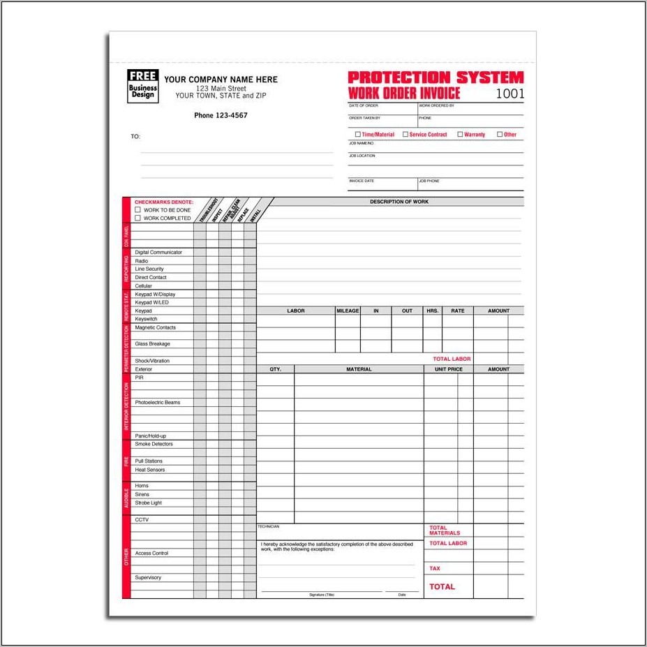 Work Order Forms In Quickbooks