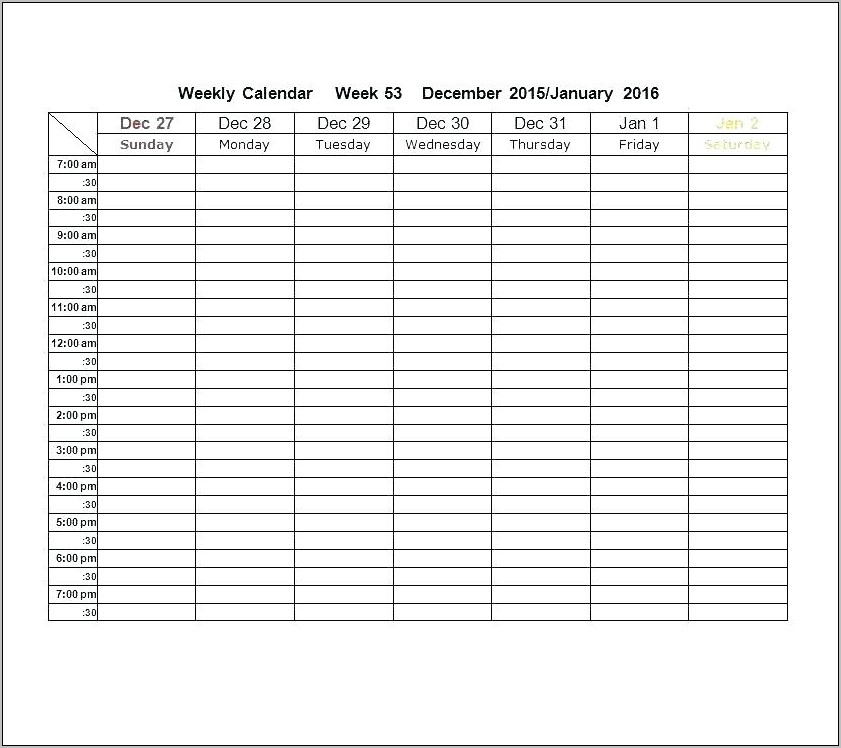 Work Schedule Calendar Template 2018