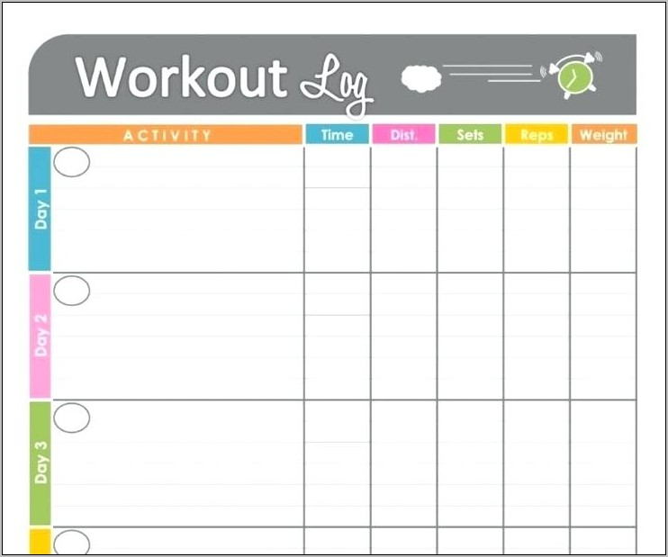 Workout Journal Template Free