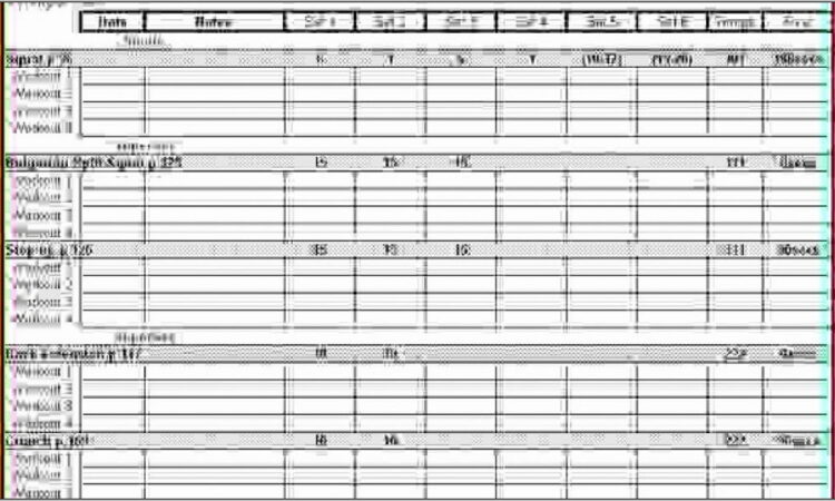 Workout Log Template Pdf