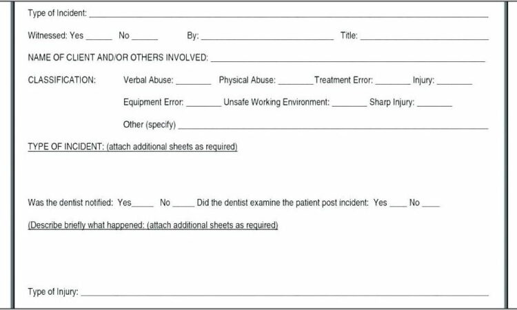 Workplace Accident Report Sample