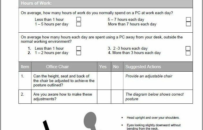 Workstation Ergonomic Assessment Form