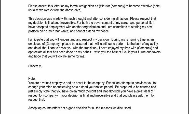 Write Resignation Letter Format