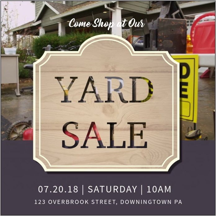 Yard Sale Ad Template