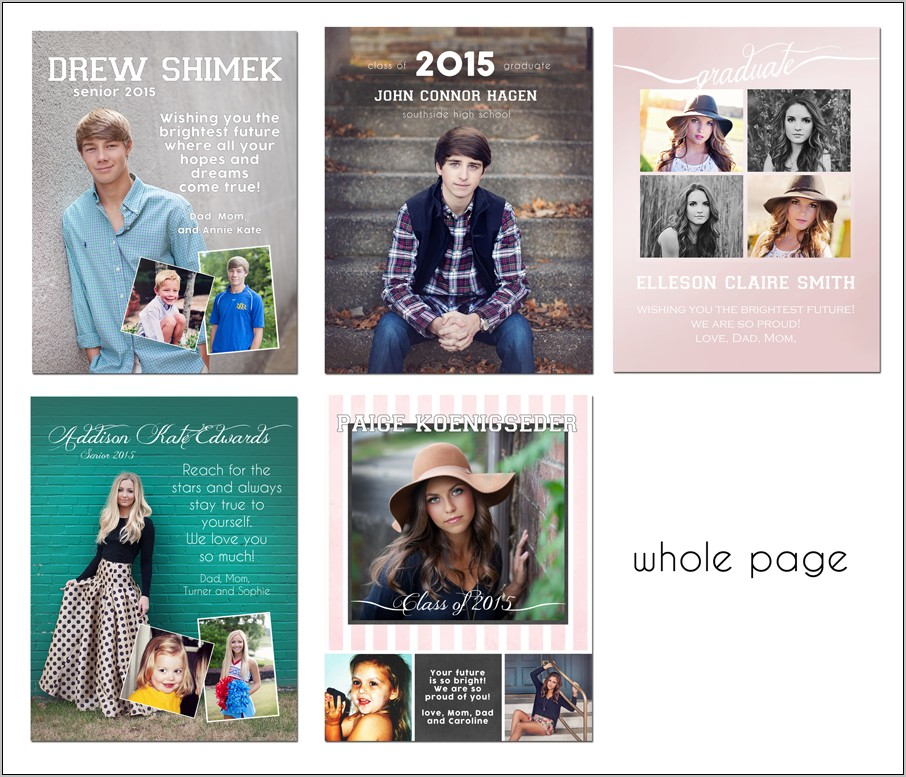 Yearbook Ad Templates For Photographers