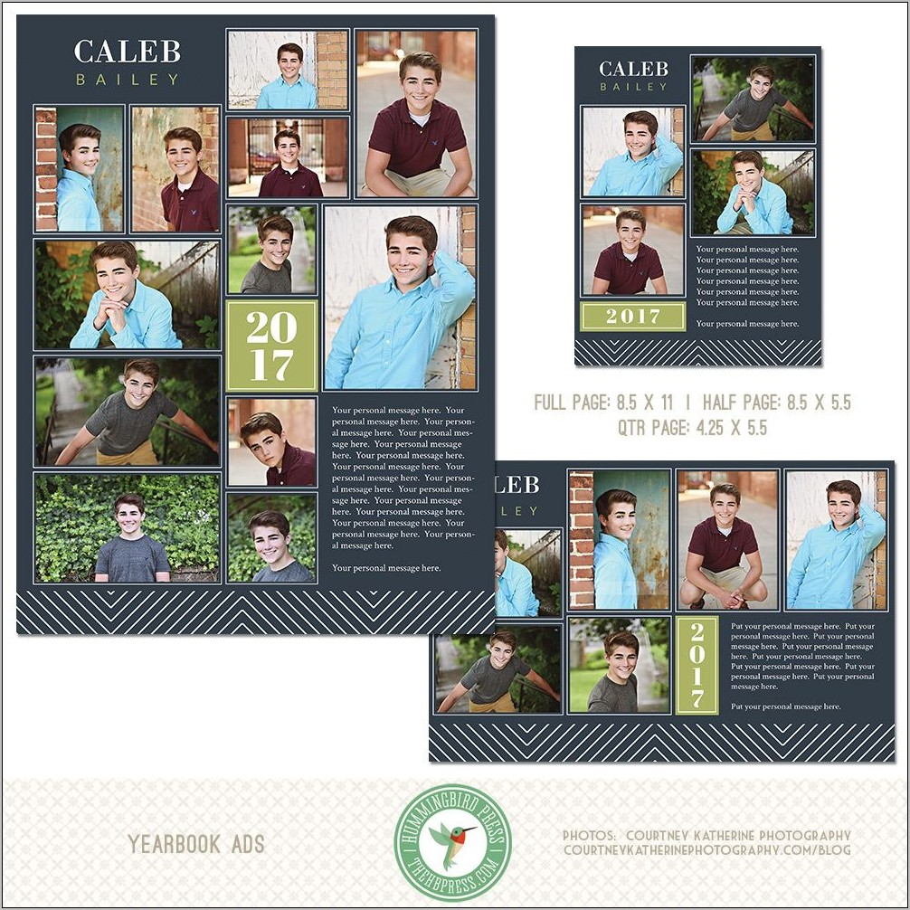 Yearbook Personal Page Templates
