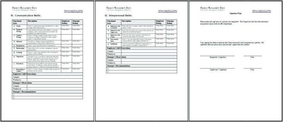 Yearly Employee Review Template