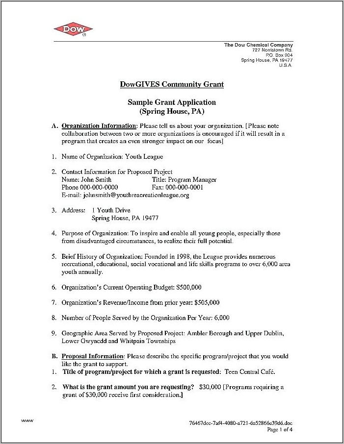 Youth Sports Program Proposal Template